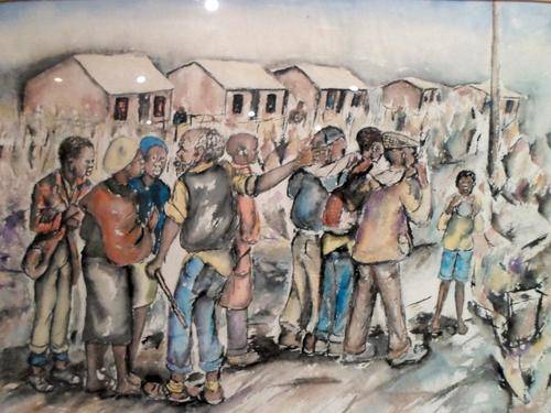 Alphen Ntimbane - Township scene - Stunning in detail!! Take a close look!!